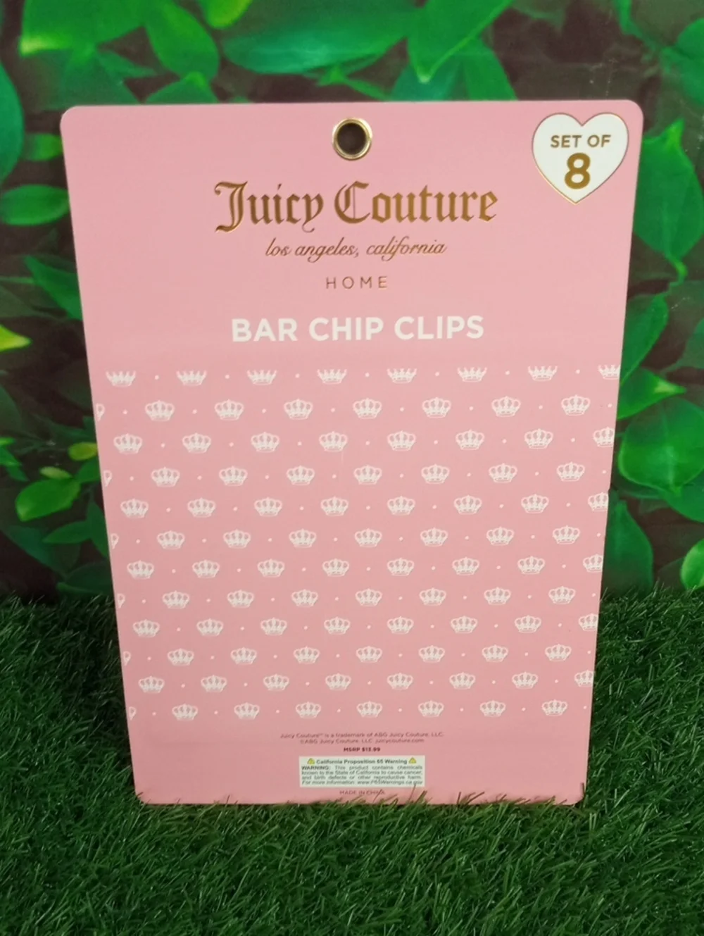 🏠🍒 Juicy Couture Pastel Bar Chip Clips - Set of 8 - Picture 4 of 5